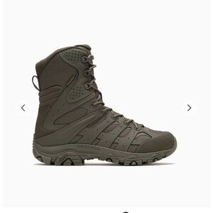 Merrell Mens Moab 3 8" Tactical Zip Waterproof Boot, Dark Olive Size 12